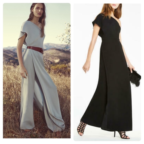 bcbg one shoulder jumpsuit